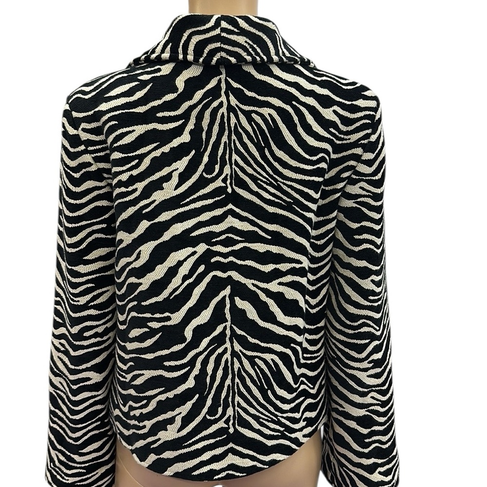Vintage Painted Pony Zebra Animal Print Collared Button Up Jacket Womens Small - Picture 2 of 12
